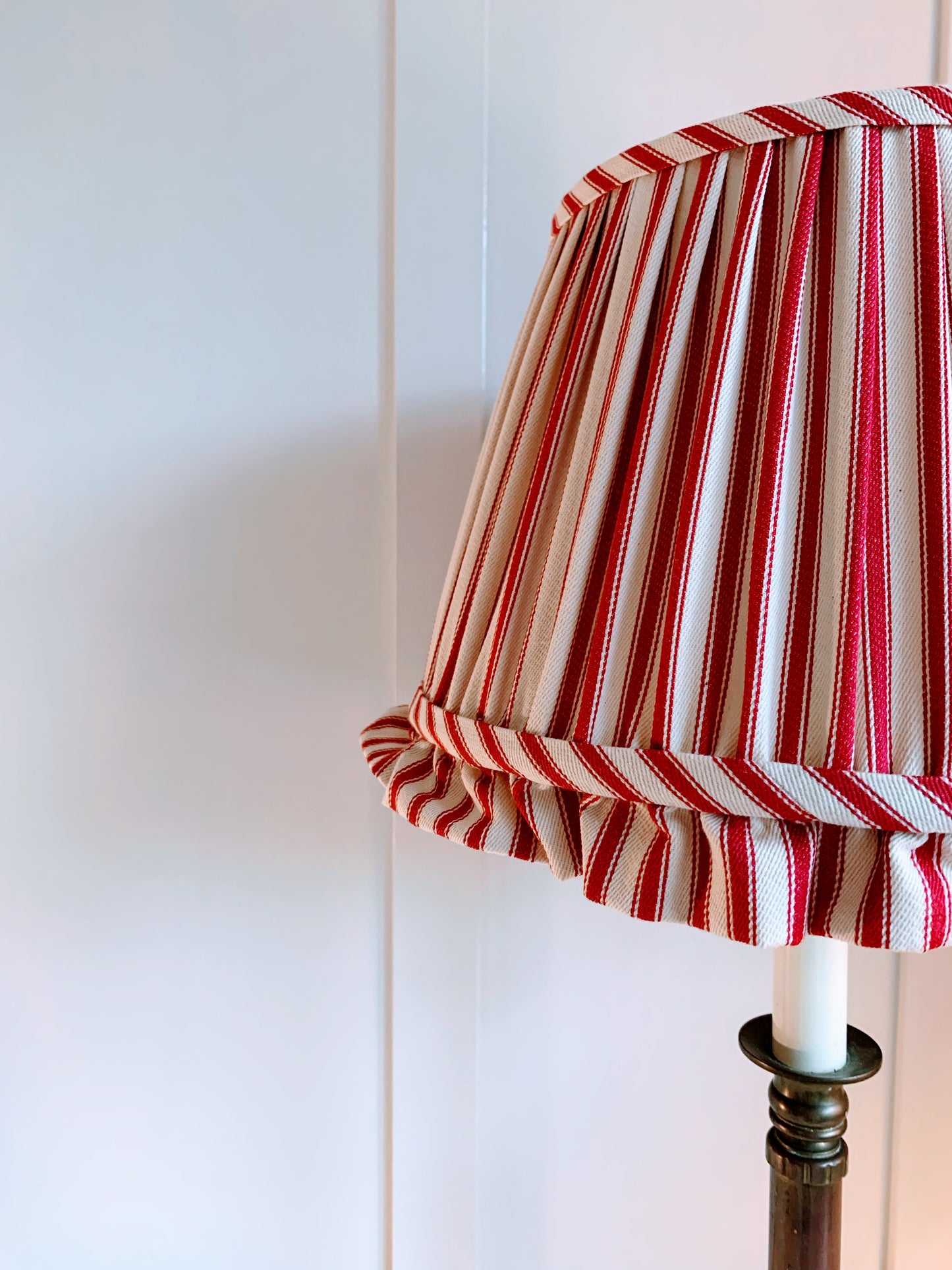Ticking Ruffle in Pillarbox Red