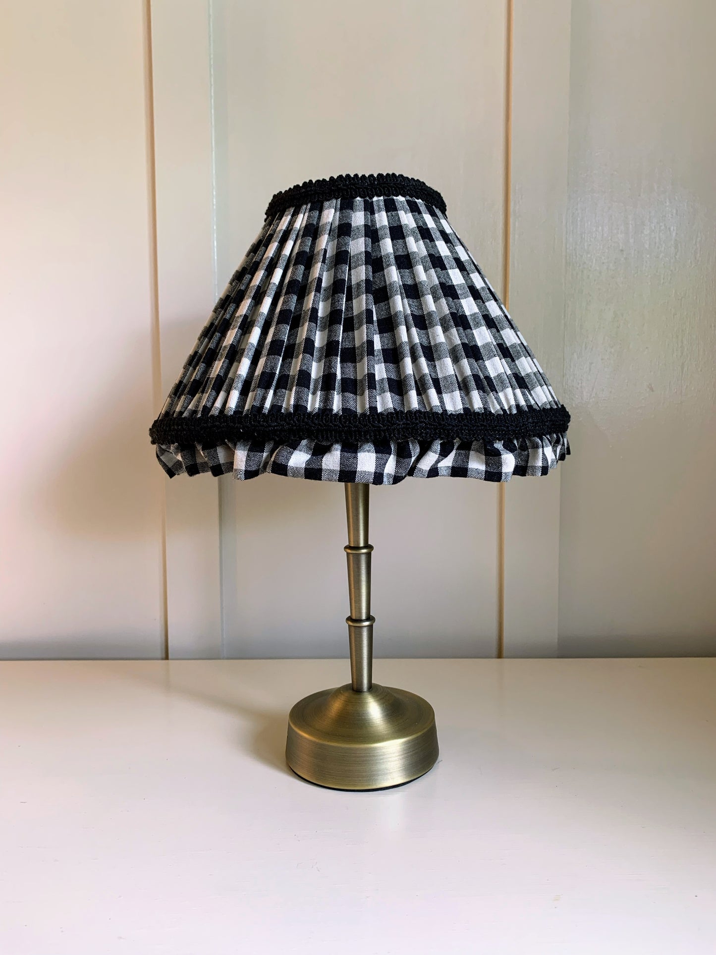 Black gingham ruffle