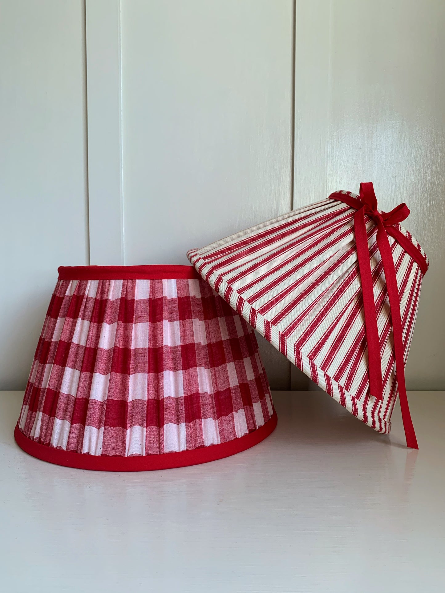 Red Check Drum- sewn to order