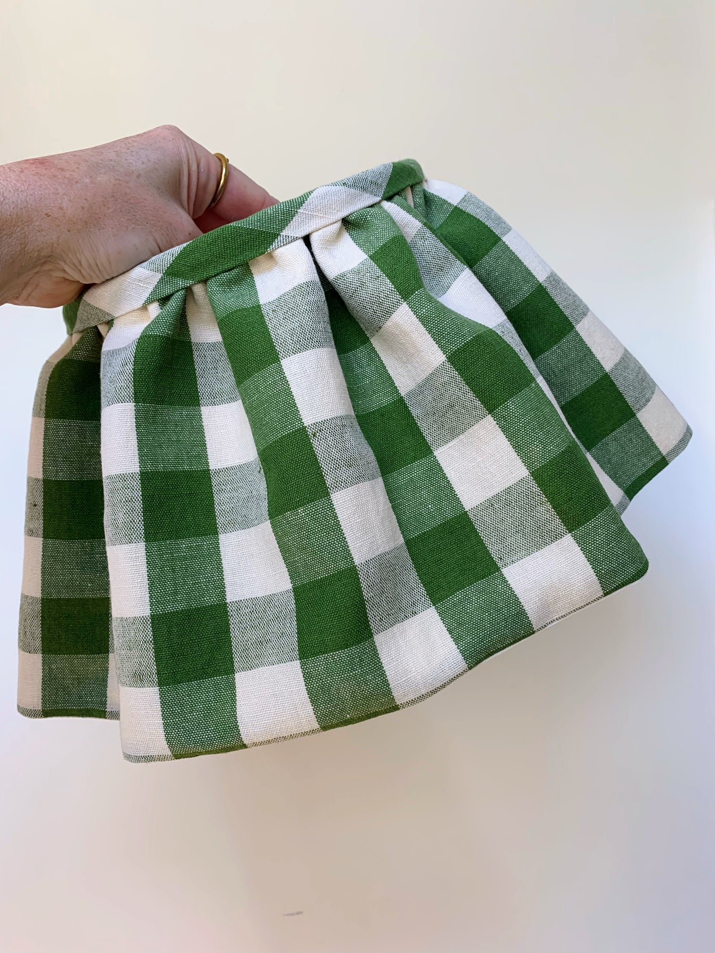 Olive Gingham Petticoat - sewn to order