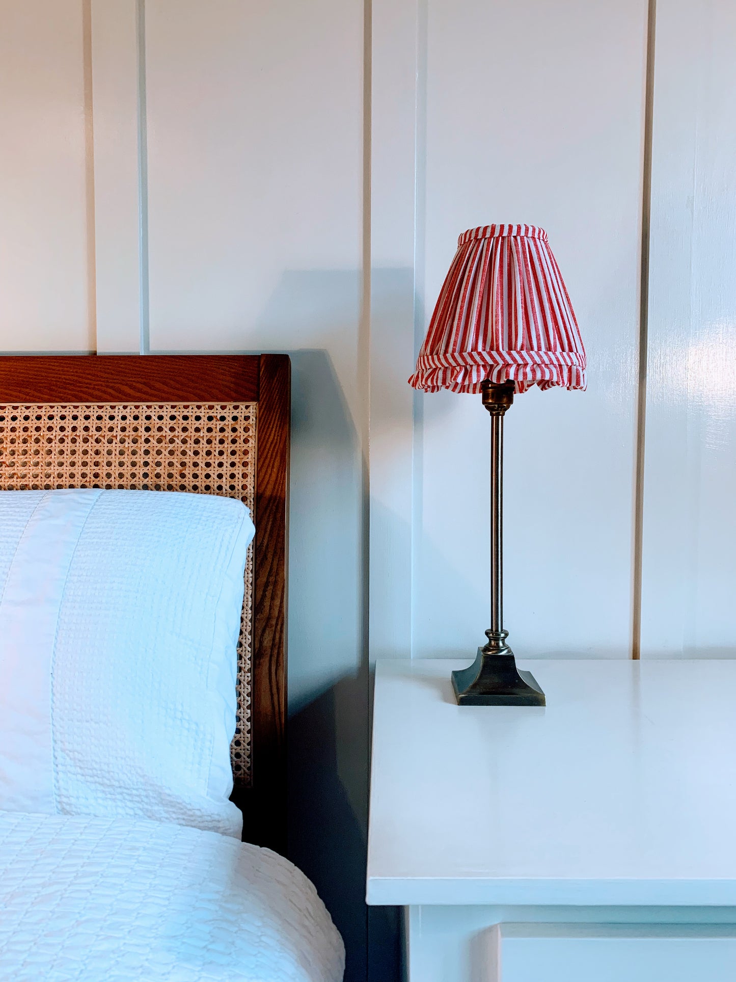 Southwold Red Stripe Ruffle - Sewn to order