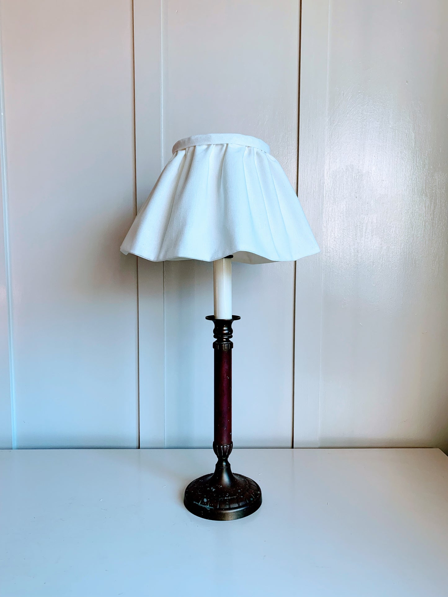 White Linen mix Petticoat - sewn to order