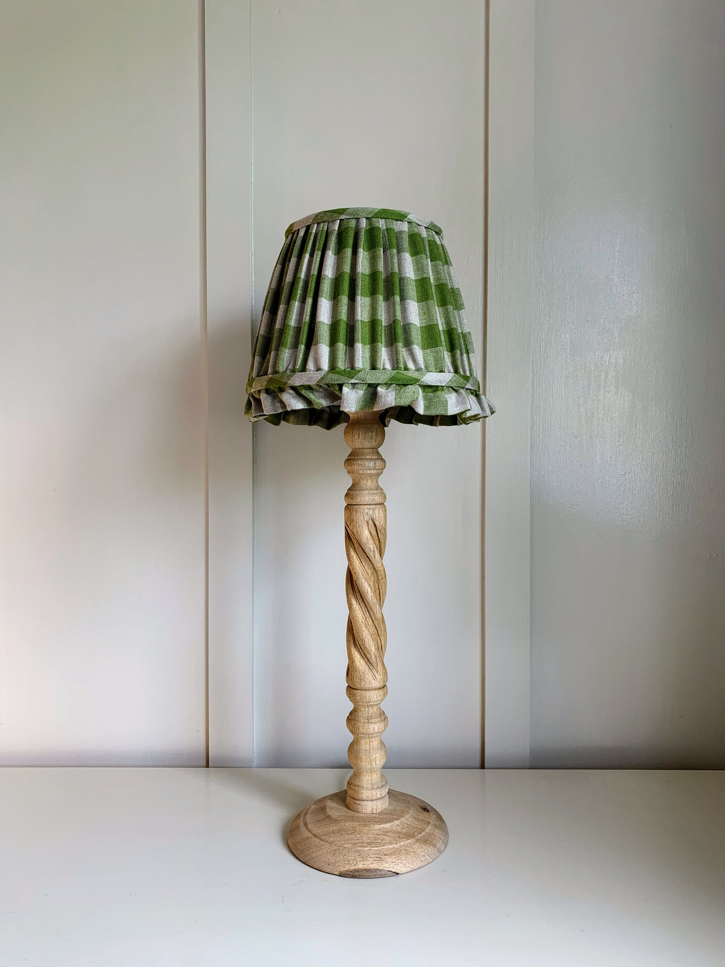 Moss Green Gingham Ruffle