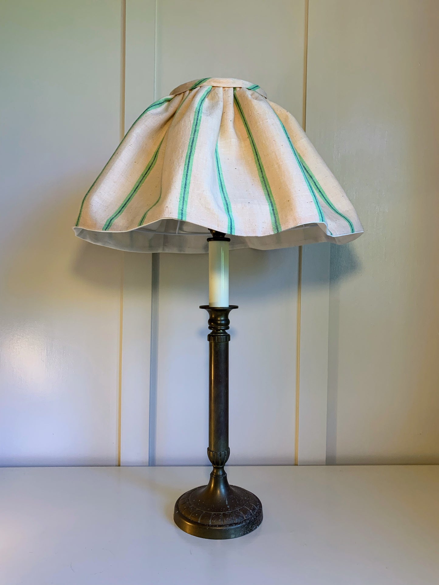 Pistachio Stripe Petticoat - sewn to order