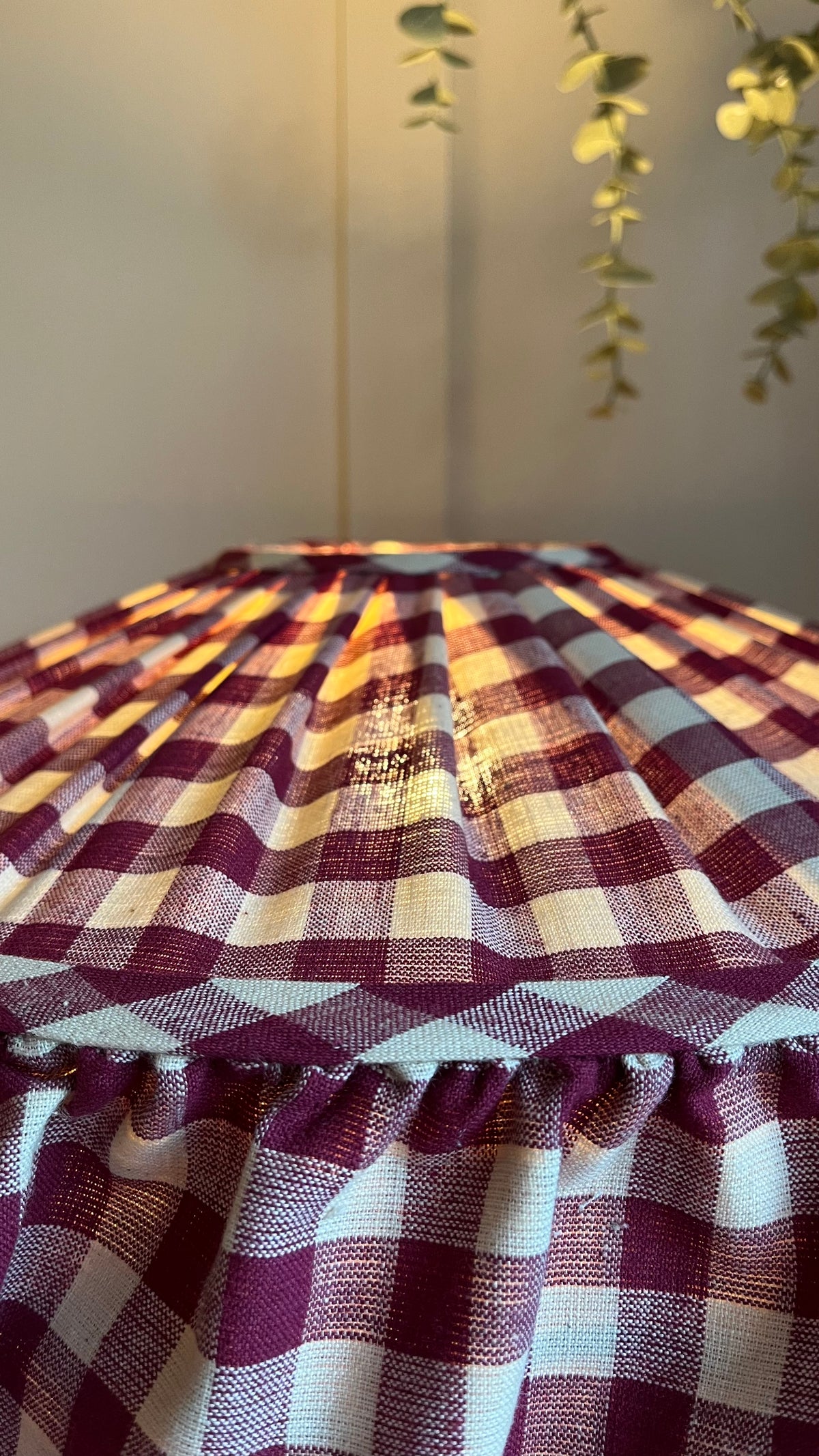 Berry Gingham Carousel - sewn to order