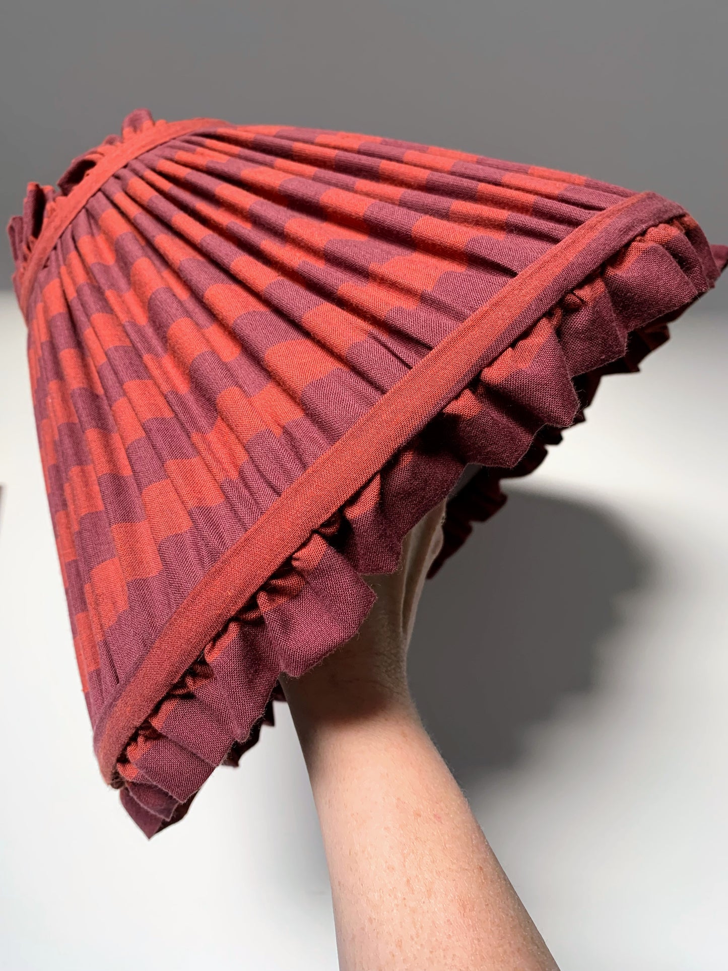 Paprika Stripe Double Ruffle