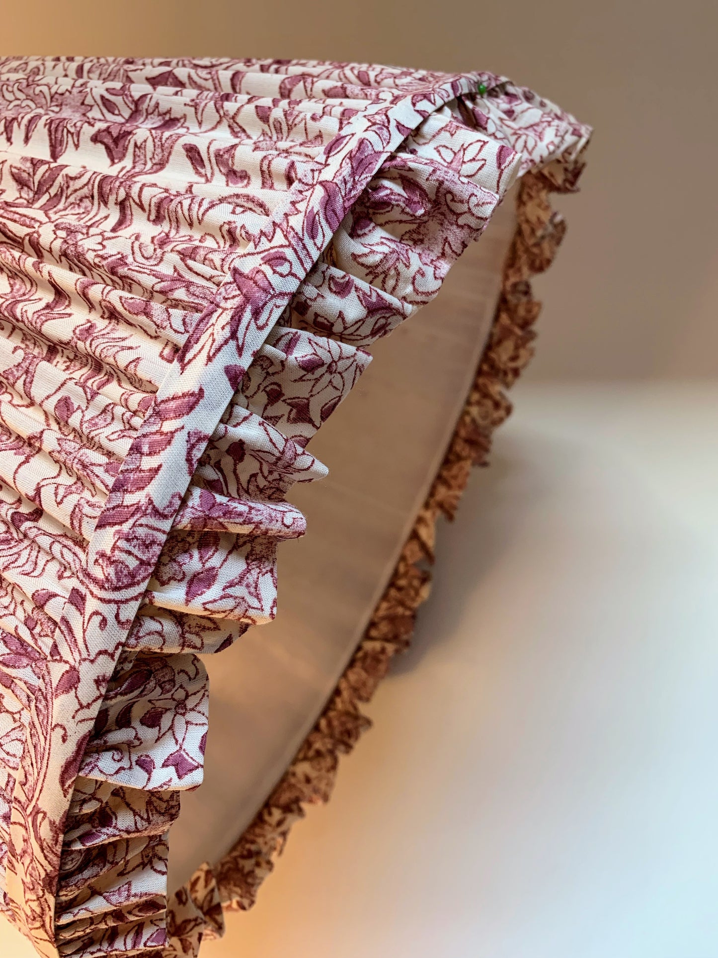 Damson Floral Ruffle - sewn to order