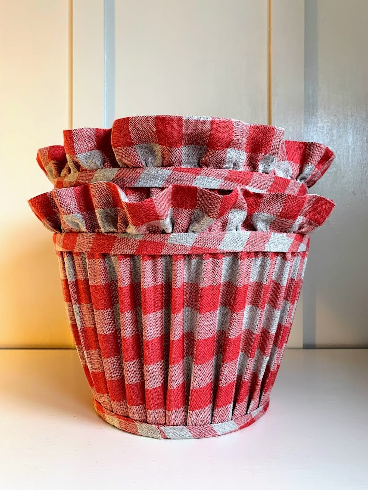 Red Gingham Ruffle - Sewn to order
