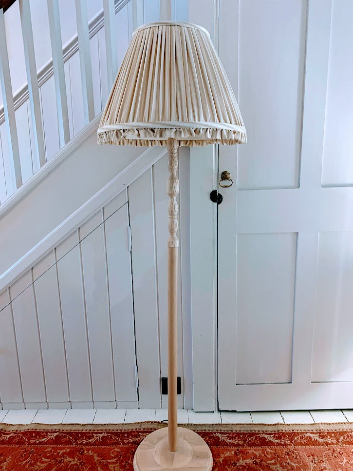 Ticking Ruffle in Taupe