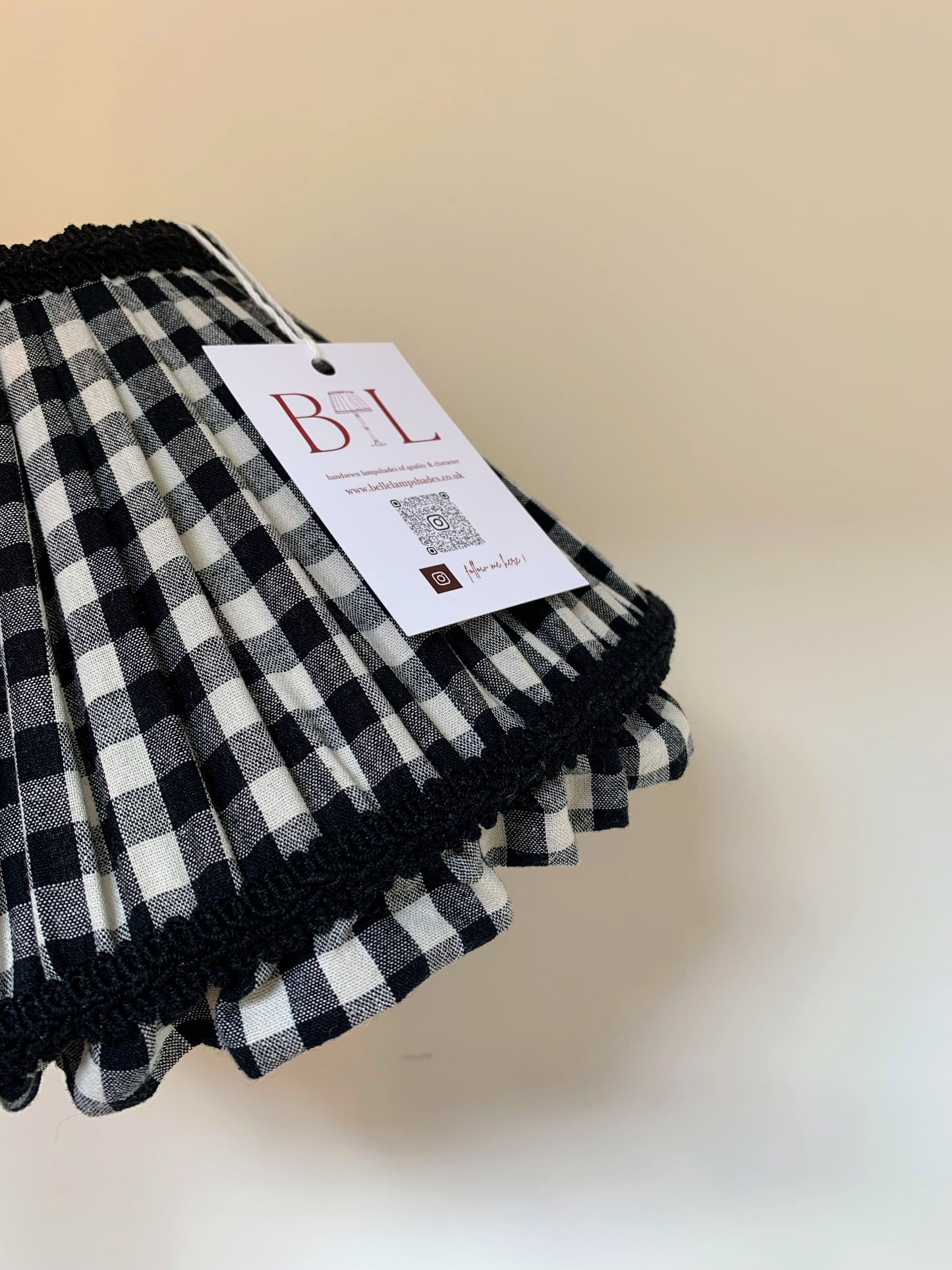 Black gingham ruffle
