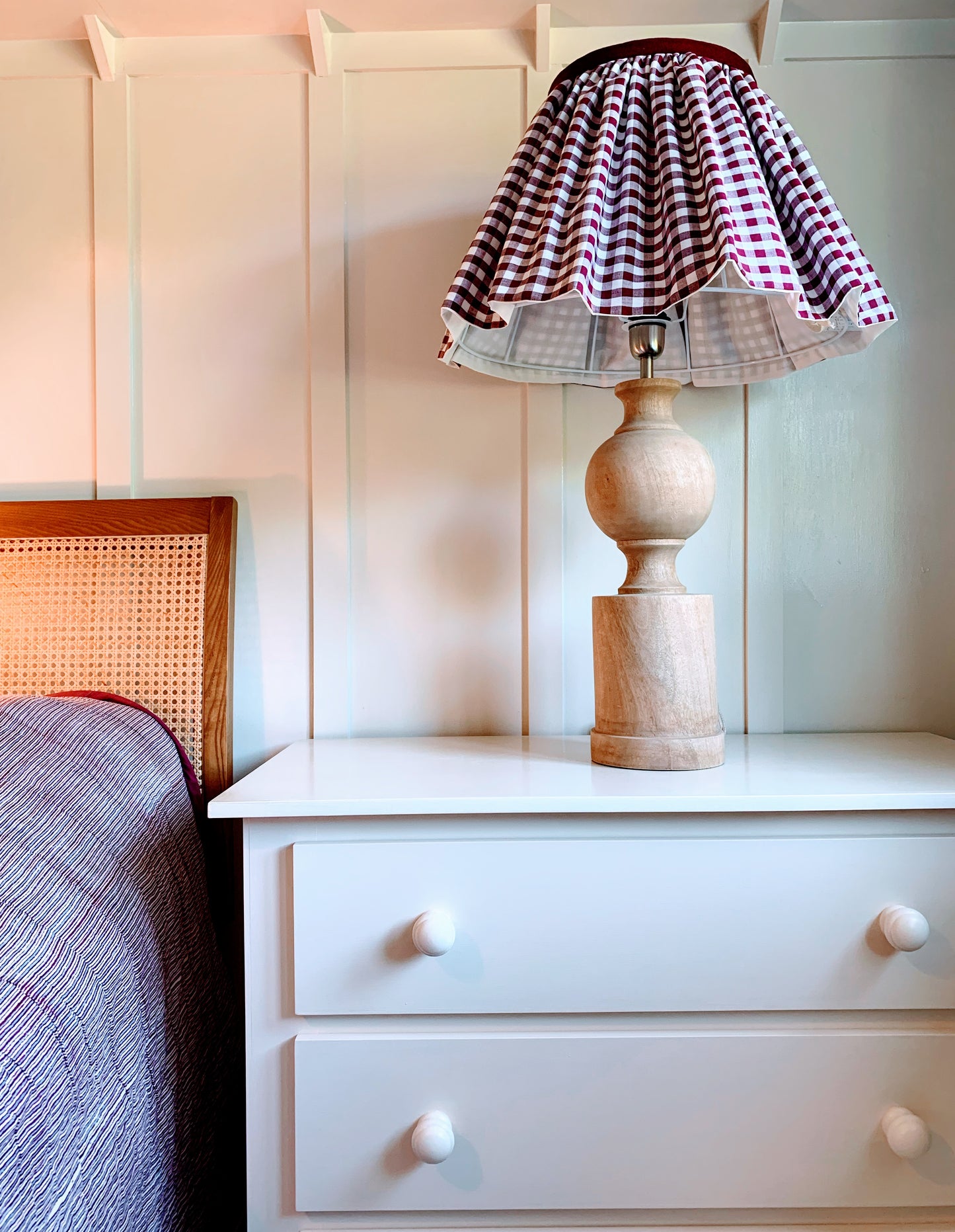 Berry Gingham Petticoat - sewn to order