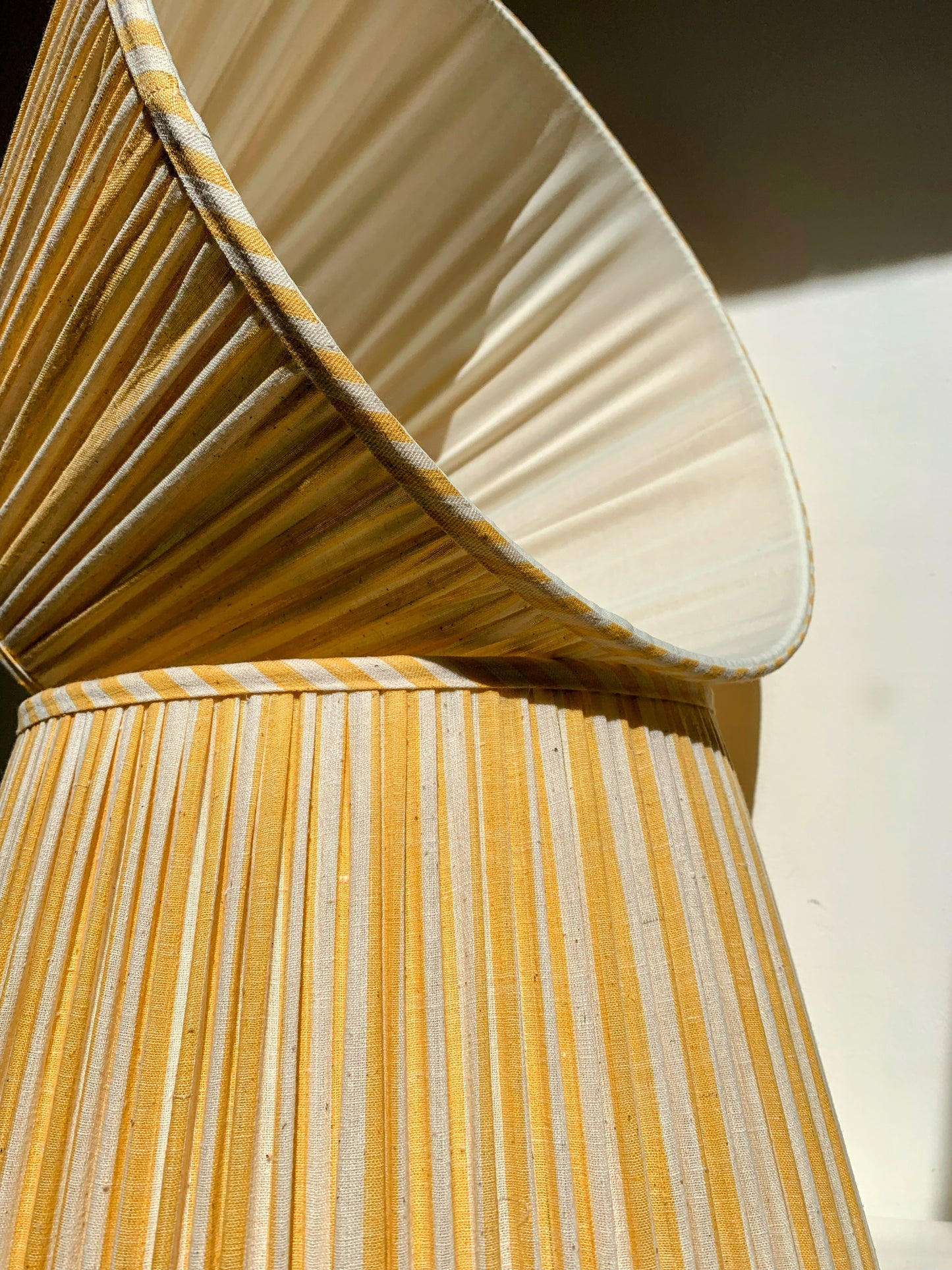 Primrose Yellow Stripe Drum - sewn to order
