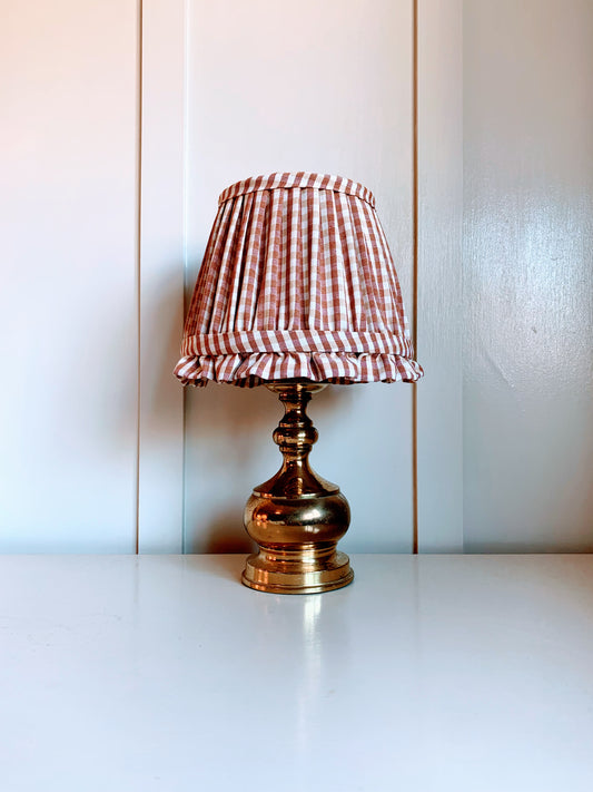 Butterscotch Check Ruffle - sewn to order