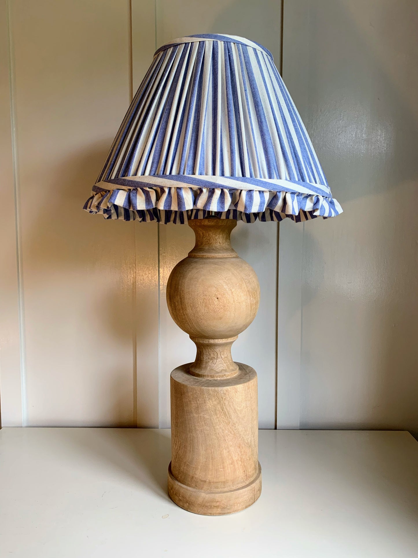 Alice Blue Stripe Ruffle - sewn to order