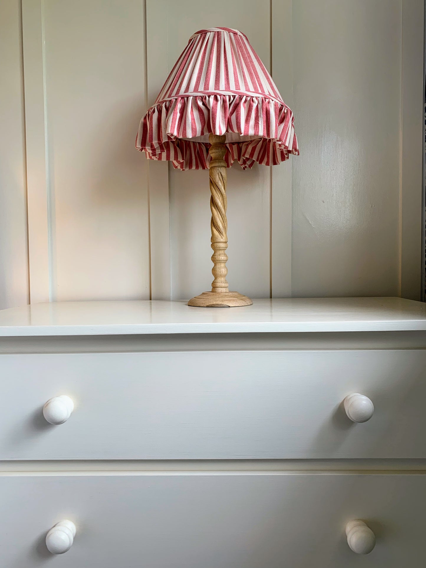 Apple Red Stripe Ruffle