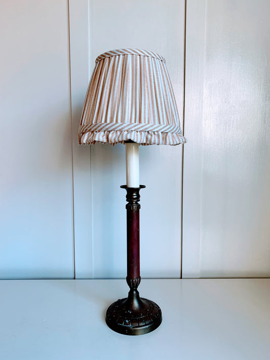 Biscuit Stripe Ruffle - Sewn to order