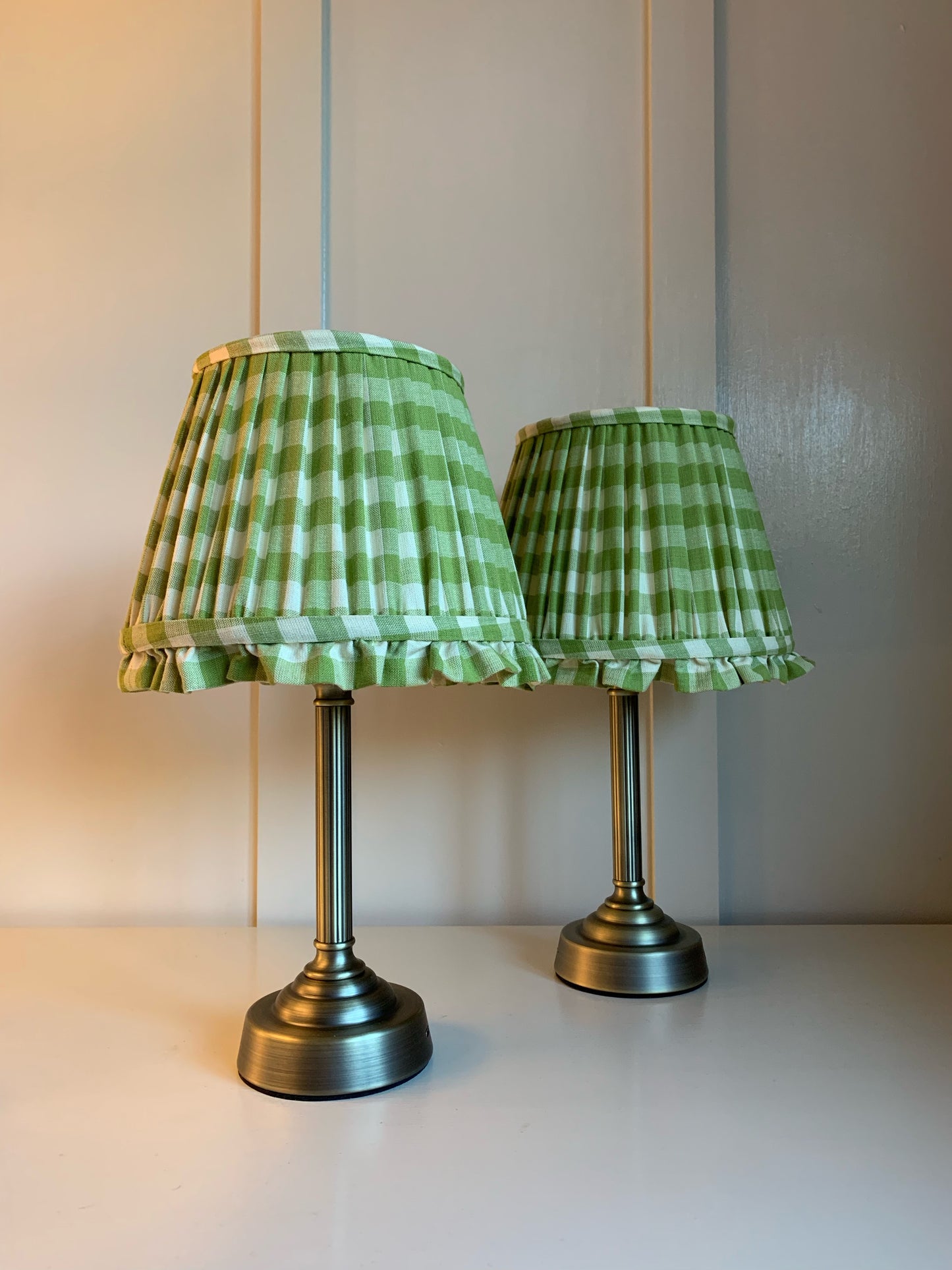 Olive Gingham Ruffle - sewn to order