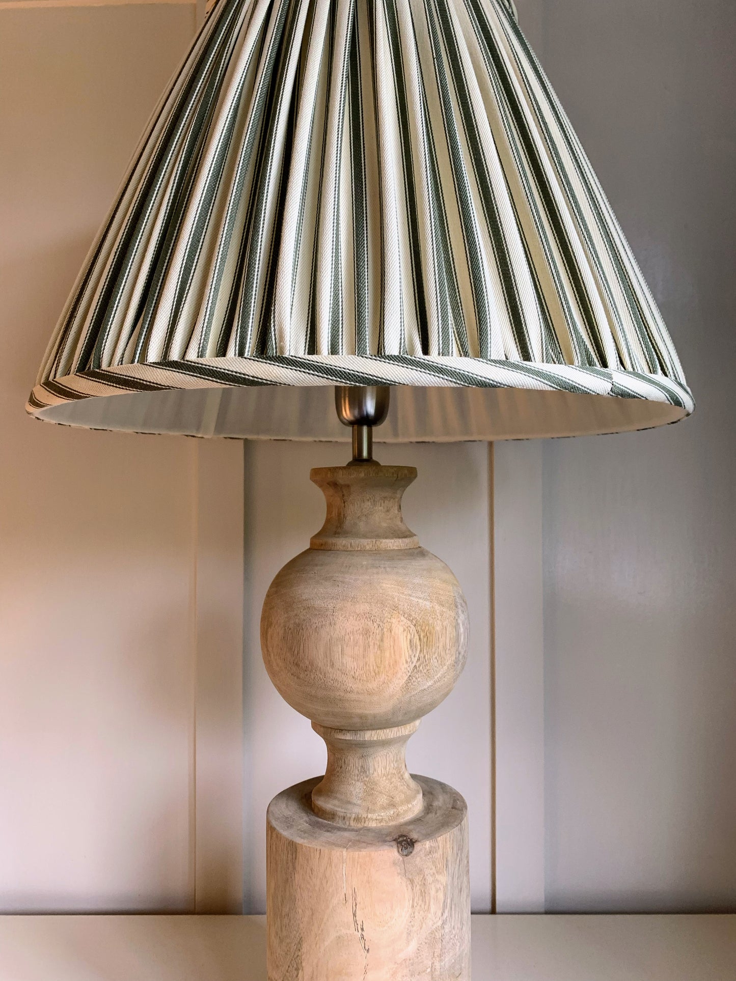 Ticking Drum in Olive - sewn to order