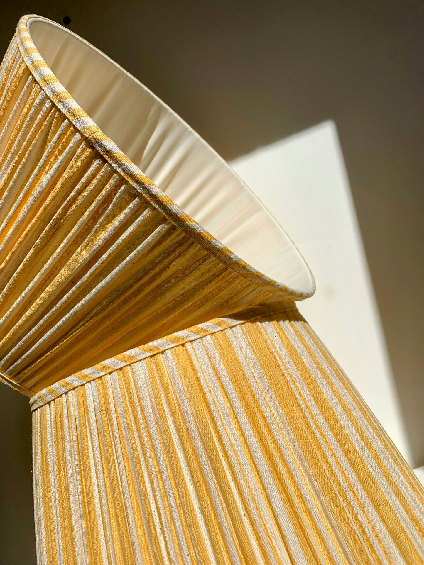 Primrose Yellow Stripe Drum - sewn to order