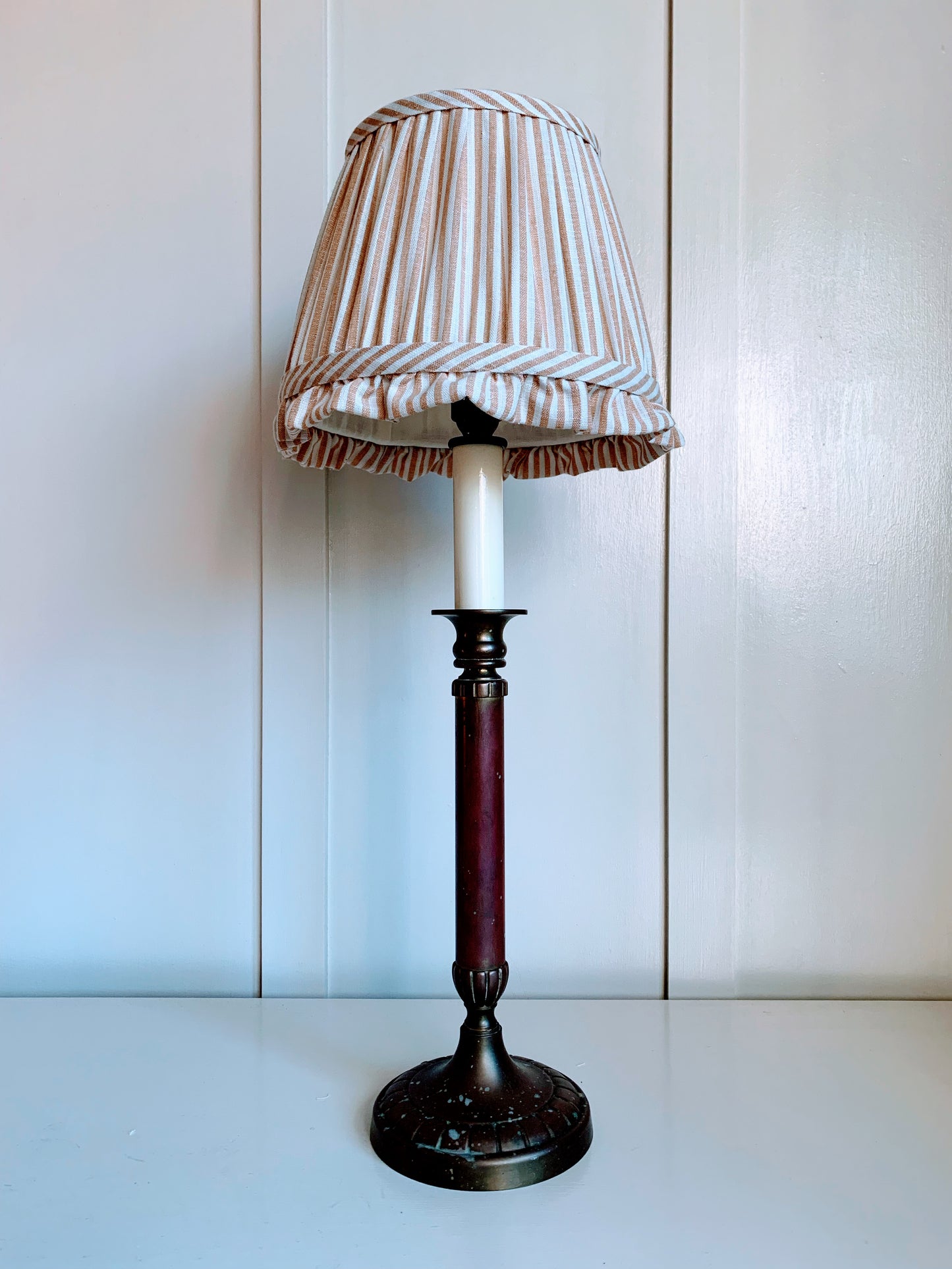 Biscuit Stripe Ruffle - Sewn to order