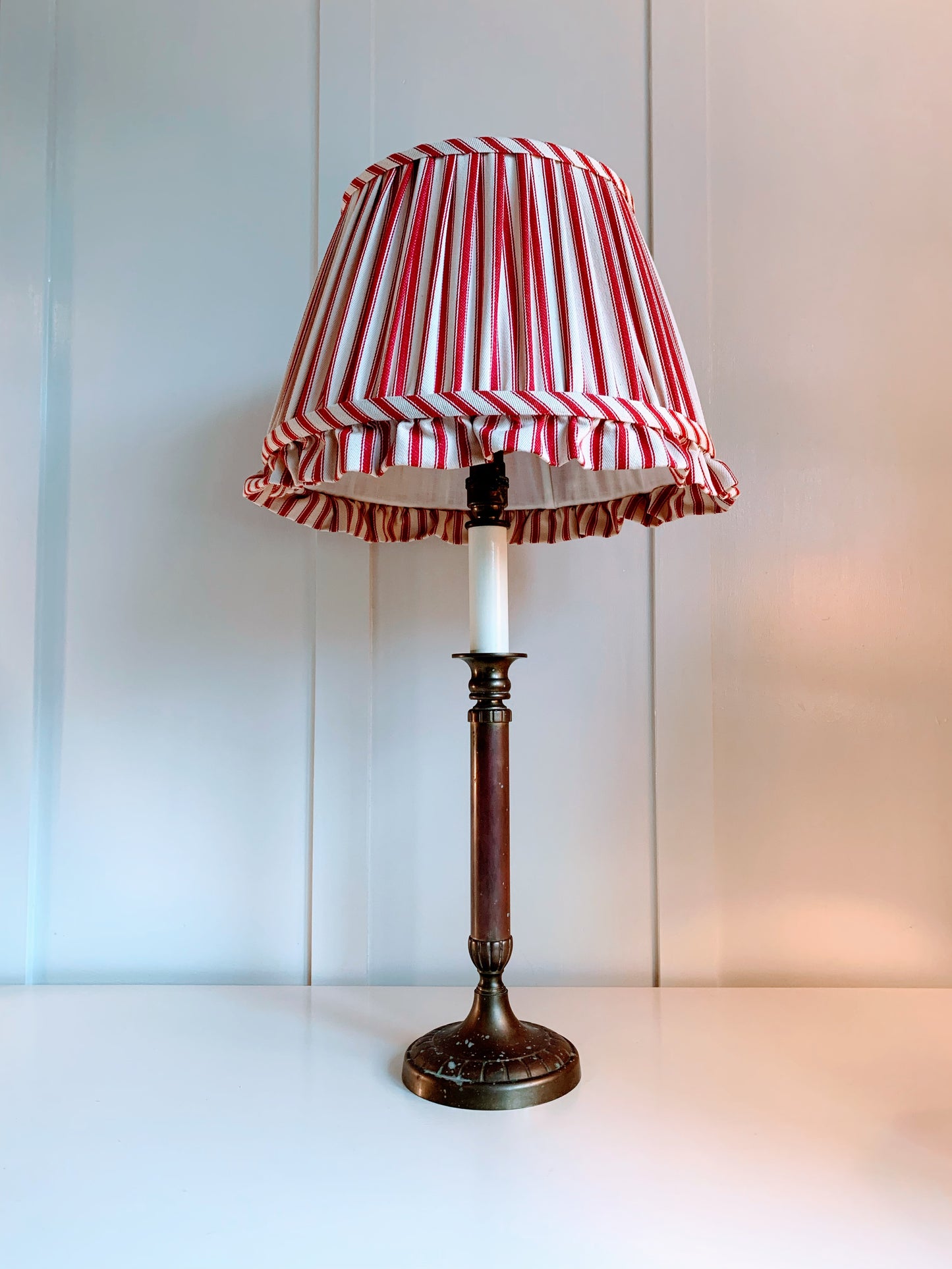 Ticking Ruffle in Pillarbox Red