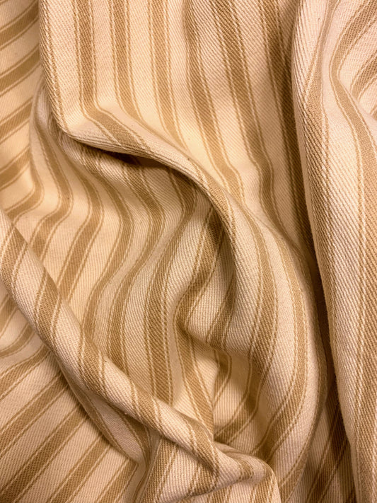 Taupe Ticking Carousel - sewn to order