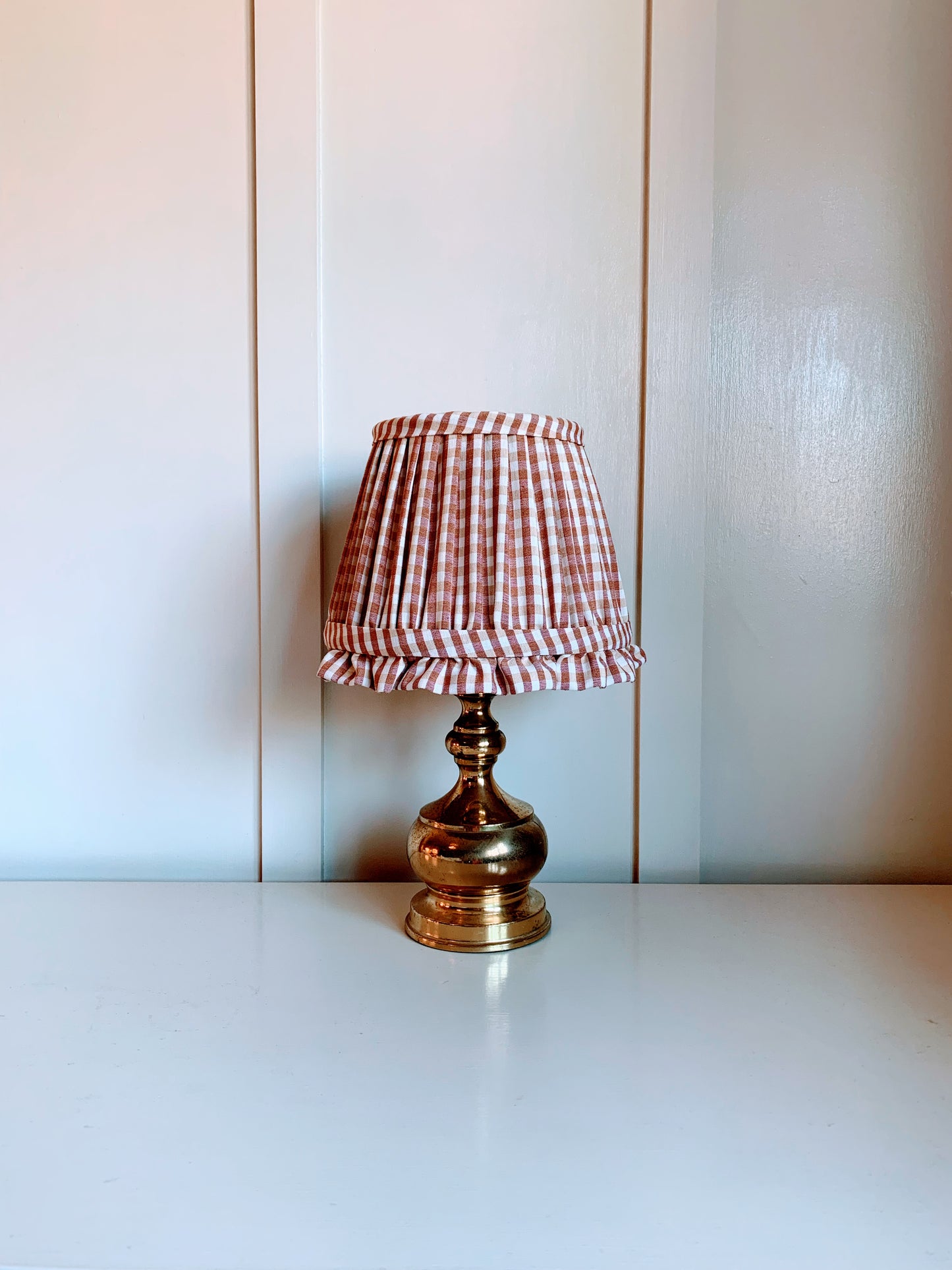 Butterscotch Check Ruffle - sewn to order