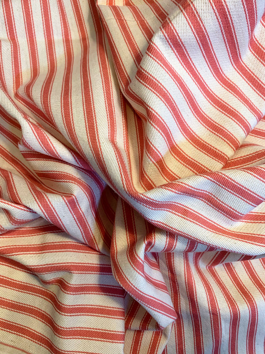 Ticking Drum in Watermelon - sewn to order