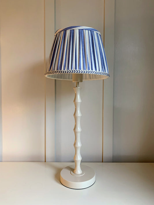 Alice Blue Stripe drum Floral Trim
