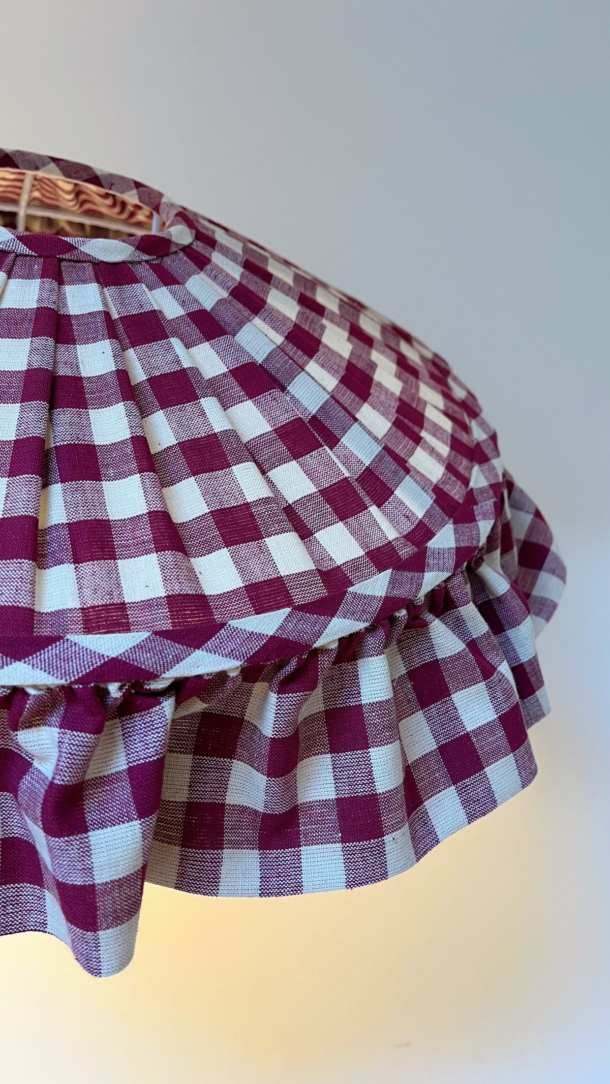 Berry Gingham Carousel - sewn to order