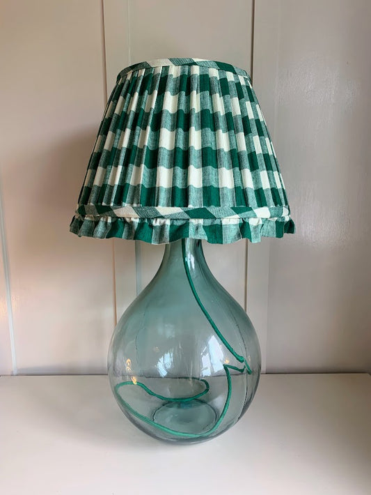 Evergreen Gingham Ruffle - Sewn to order