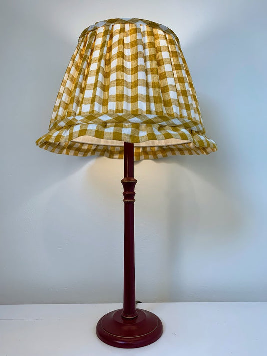 Ochre Gingham Ruffle - Sewn to order