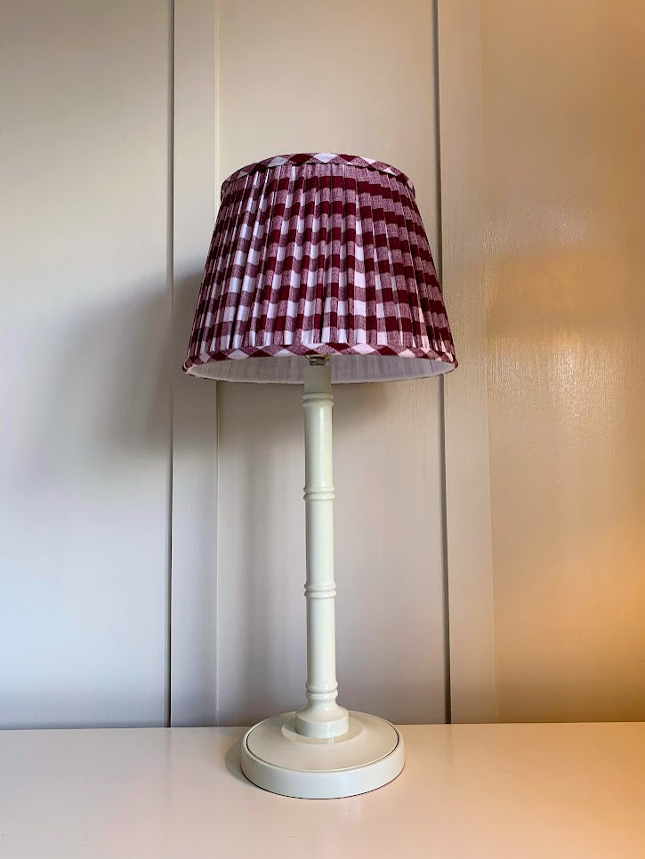 Berry Red Gingham Drum - Sewn to order